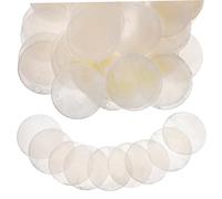 HIAKDOFT 50pièces Lot De Pendentifs Coquillages Ronds Naturels à Double Ornement Suspendu Pour Fabrication De Bijoux Diy Décoration Nacre Pour Création Artisanale