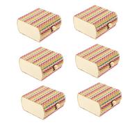 HIAKDOFT 6 pièces Boîte à Bijoux Bambou Miniature Coffres Rangement Petits Trésors Boîte à Bijoux Pirate Organisateur Précieux Décoratif