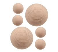 HIAKDOFT 6 Pièces Boules de Croquet de Hêtre Non Accessoires de Jeu de Golf de Jardin Balle de Remplacement pour Jeu Extérieur et Loisirs Plein Air