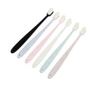 HIAKDOFT 6 pièces Brosses à Dents Souples à Poils Ultra Doux Tête Petite Style Ondulé Brosses Manuelles pour Adultes Protection des Gencives et Confortable Assortiment de Couleurs