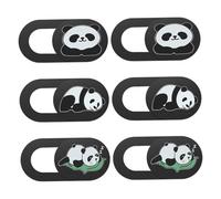 HIAKDOFT 6 pièces Cache Caméra PC Portable Ultra Fin avec Motif Amusant Lot de Protections Coulissantes pour Webcam Ordinateur de Bureau Accessoires Confidentialité Anti-Regard