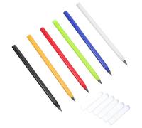 HIAKDOFT 6 Pièces Forever Colored Pencils Bulk Classroom Pack No-sharpen Refillable Sustainable Writing Tools For School Art Office Use