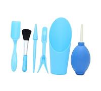 HIAKDOFT 6 pièces Kit de Outils de Jardinage pour Complet pour Débutants Mini Outils Ergonomiques de Plantation Transplantation et Nettoyage Accessoires Pratiques et Durables Bleu