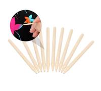 HIAKDOFT 60 Pièces Bamboo Stylus Sticks For Scratch Painting Smooth And Safe Bamboo Batonnets For Creative Art And Craft Projects