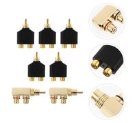 HIAKDOFT 7 pièces Adaptateur Coudé à Connecteur Audio Cuivre Mâle vers Double Femelle Splitter pour Subwoofer Micro et Équipement Audio