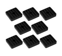 HIAKDOFT 8 Pièces Coussin en caoutchouc antichoc Coussinets anti-vibration tapis de climatisation tapis de réduction du bruit patins antidérapants de réduction du bruit Noir
