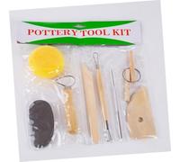 HIAKDOFT 8 pièces Kit de Sculpture Argile et Outils de Modelage et Gravure pour Poterie Débutants et Argile Blanche Découpe Sculpteur et Lissage Polyvalents