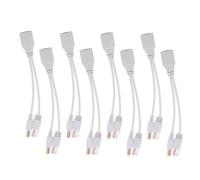 HIAKDOFT 8 pièces Ligne de séparation d'alimentation Module d'alimentation Compact et léger pour caméras réseau et Surveillance de sécurité Blanc 8 pièces