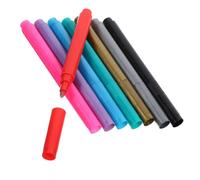HIAKDOFT 8 Pièces Marqueurs Métalliques pour Verres à Vin Couleurs Marqueurs à Séchage pour Scrapbooking Peinture et Projets Effaçables et Réutilisables