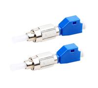 HIAKDOFT Adaptateur Fibre Optique Fc Mâle vers Lc Femelle 2 Pièces Convertisseur Hybride à Simple Mode en Céramique et Métal Connecteur Fibre Optique Haute Précision pour Maintenance