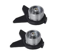 HIAKDOFT Adaptateur pour Cartouche de Gaz 2 Pièces Support Auto-bloquant, Convertisseur pour Réchaud à Butane, Accessoire Camping Extérieur Compatible Cuisinière Gaz Portable