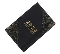 HIAKDOFT Agenda Quotidien Anglais Jours Planificateur Hebdomadaire Carnet de Notes Gestion Du Format Portable pour Étudiants et Bureau Noir