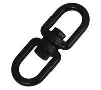 HIAKDOFT Anneau Pivotant Double Extrémité Inoxydable pour Balançoires de Porche et Hamacs Connecteur Rotatif Robuste pour Chaise Suspendue Anneau Rotatif Noir pour et Balançoires Garçon