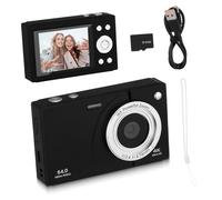 HIAKDOFT Appareil Photo Numérique Rétro avec Zoom et Mémoire Caméra Portable Connectée WiFi pour Garçon Fille Adolescents et Débutants Noir