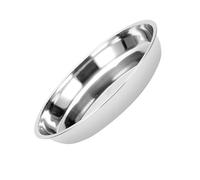 HIAKDOFT Assiette Ronde en Acier Inoxydable 30 Cm, Plaque Épaisse pour Barbecue, Support Alimentaire Résistant, Plateau Pratique Cuisine Maison et Extérieur, Plaque Inox Barbecue