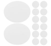 HIAKDOFT Autocollants Adhésifs Double Face Ronds 100pcs pour Fixation sans Trace, Film Blanc, Forte Adhérence, Amovibles, pour Décorations et Tableau de Bord de Voiture