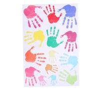 HIAKDOFT Autocollants Muraux Amovibles Main Colorée pour Décoration Chambre Garçon Fille Stickers DIY sans Résidu pour Murs Lisses Salon et Crèche