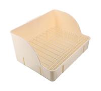 HIAKDOFT Bac à Litière pour Lapin Grand Format avec Filet Métallique Plateau Toilette Amovible et Anti-éclaboussures Cage Trainer Potty pour Lapins Hamsters et Petits Animaux Facile à