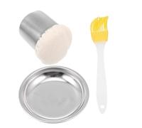HIAKDOFT Balai à Badigeonner D'huile Et Pinceau à Huile Cuisine Outil à Étaler Les Crêpes Dimensions Plateau 10 x 10 x 1,5 Cm Et Pinceau Usage Domestique Et Professionnel