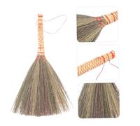 HIAKDOFT Balai Paille Tressée en Bois Petit Modèle Léger et Manuel pour Nettoyage Maison et Poussière Brosse Polyvalente pour Intérieur et Salle de Bain