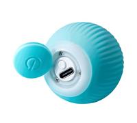 HIAKDOFT Balle Interactive pour Chaton à Bruit, Jouet Compact Solide en Plastique Bleu, Taille Petite, Jeu D’intérieur pour Chats, Divertissement Autonome pour Animaux