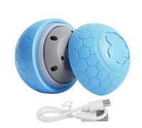 HIAKDOFT Balle Interactive Rechargeable pour Gros Chien Boule Vibrante Automatique Bleue, Lumineux Intelligent pour Chien Moyen et Grand, Balle Mobile Étanche pour Jeu Intérieur