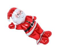 HIAKDOFT Ballon Père Noël Grand Joyeux Clause Rester Décorations De Noël En Salle Fête Décorer Couleur Bonjour Intérieur Arrêt Ups Nom Veille Bal De Film D'aluminium Rouge