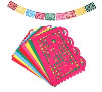 HIAKDOFT Bannière Day Of The Dead Tissu Non Tissé Décoration Mexicaine Colorée pour Fête Bannière Suspendue pour Intérieur et Extérieur Décorations Fiesta Traditionnelles