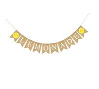 HIAKDOFT Bannière Décorative Hawaïenne à Queue Hirondelle avec Motifs Citron et Lettres Lemonade et Festive pour Décoration de Fête Champêtre Bord de Mer