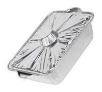 HIAKDOFT Barquette Aluminium Jetable avec Couvercle Bac Cuisson Compact Aluminium pour Barbecue Camping et Pâtisserie Pot de Cuisson Pratique et Empilable Accessoire Léger pour Repas Plein