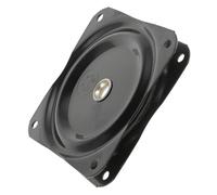 HIAKDOFT Base Pivotante Carrée 3 Pouces en Fer Noir Épais 1,0 Mm pour Chaise, Fauteuil Inclinable et Meubles, Plaque Rotative Solide pour Siège de Bureau et Mobilier de Patio