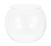 HIAKDOFT Bocal à Poisson Rond Transparent Incassable en Plastique Haute Transparence, Kit de Démarrage pour Aquarium, Petit Bol pour Poissons Rouges et Tortues, Décoration Bureau et Salon,
