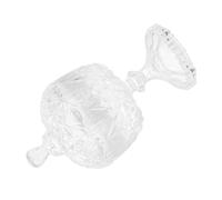 HIAKDOFT Bocal de Rangement Verre Transparent à Pied Boîte à Bonbons et Bijoux avec Couvercle Multi-Usage pour Stockage Alimentaire et Décoration de Mariage Petite