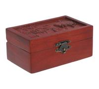 HIAKDOFT Boîte à Bijoux en Bois de Fleur de Pêcher Rétro, Coffret de Rangement Compact en Bois Massif, Confection Artisanale, pour Femme, Chambre ou Voyage, Capacité Moyenne pour Colliers,