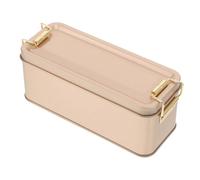 HIAKDOFT Boîte à Biscuits Vintage Fer Épais avec Couvercle Lisse Boîte à Bonbons Créative pour Petits Biscuits et Sucreries de Rangement Réutilisable Petite Couleur Or