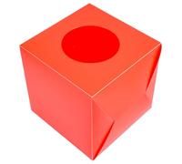HIAKDOFT Boîte à Tombola Plastique Rouge avec Ouverture Ronde Urne pour Dons et Tickets Boîte de Tirage pour Loterie Collecte Équitable pour Fêtes et Événements
