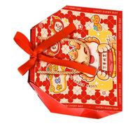 HIAKDOFT Boîte Cadeau Gâteau Dragon pour Fête de d'Année Boîte à Bonbons et Friandises Festive Grand Coffret Cadeau Léger et Décoratif pour Biscuits et Snacks