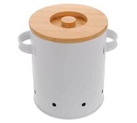 HIAKDOFT Boîte de Rangement Végétale avec Couvercle en Bois Conteneur Respirant pour Pommes de Terre Oignons et Ail Capacité Moyenne Conservation Fraîche pour Cuisine Maison