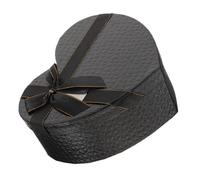 HIAKDOFT Boîte en Carton Forme de Cœur Noire Moyenne pour Emballage Présent Coffret Saint-Valentin Boîte Vide pour Chocolats et Bonbons Emballage Créatif pour Fête ou Anniversaire