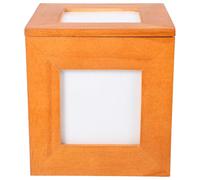 HIAKDOFT Boîte Photo en Bois de Pin Multifonction Cube Photo 4 Faces Familial Boîte à Souvenirs Compacte pour Bureau et Décoration de Table Rangement Précieuses