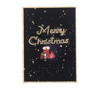 HIAKDOFT Boîte Présent de Noël Noire 28X20X108 CM en Matériau Robuste et Brillant Coffret Polyvalent pour Emballage de Petits Objets Bonbons et Souvenirs pour Fêtes Anniversaires et