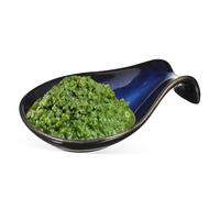 HIAKDOFT Bol à Sauce Céramique Forme de Cuillère Bol à Dip Polyvalent Repose Cuillère de Comptoir Petit Plat à Dessert Soja Design Unique Émaillé Bleu