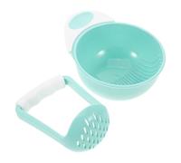 HIAKDOFT Bol Manuel pour Aliments Broyeur à Purée sans Électricité Design Double Bol Facile à Nettoyer Outil Sûr pour Mixeur Fruits et Légumes
