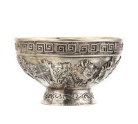 HIAKDOFT Bol Vintage Cuivre à Usage Rituel avec Motifs Dragon et Phénix Bol Sacré Résistant et Multifonction pour Maison et Cérémonie Cadeau Ornemental
