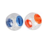 HIAKDOFT Boule Interactive Cristal pour Hamster, Balle Exercice Roulante 2 Pièces, Plastique Transparent, Jeu Stimulant pour Petits Animaux, Adapté Hamsters Nains Et Compagnons Pet
