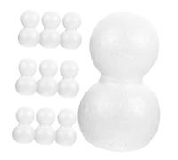 HIAKDOFT Boules De Noël en Mousse Polystyrène Modèle De Bonhomme De Neige 10 Pièces Garçon Et Filles Blanc Bricolage Décoration Festive Hiver Noël Activités Créatives