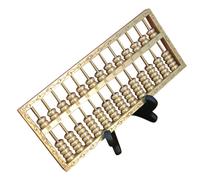 HIAKDOFT Boulier Laiton Miniature Ornement de Bureau Décoratif Vintage Style Abacus Chinois pour Richesse Feng Shui Cadeau Bureau Maison