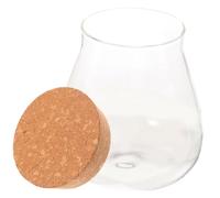 HIAKDOFT Bouteille Verre Écologique Épaisse pour Micro-Paysage DIY Récipient Décoratif Multifonction Compact pour Plantes et Rangement Vase Hermétique à Bouchon Liège