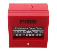 HIAKDOFT Bouton-poussoir D’alarme Incendie Manuel Rouge 809r Réinitialisation Facile, Sirène Intégrée et Accessoires pour Installation, Système D’appel D’urgence pour Bureau et Bâtiment