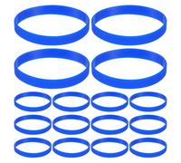 HIAKDOFT Bracelets Élastiques en Silicone Bleu Foncé Extensibles, Lot de 60 Pièces, Hypoallergéniques et Polyvalents pour Événements, Fêtes, Sport et Présents Scolaires
